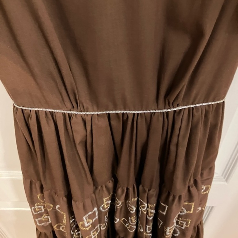 Vintage Western Wear Dress- Rockmount Ranch Wear Size 10 Brown - Picture 7 of 8
